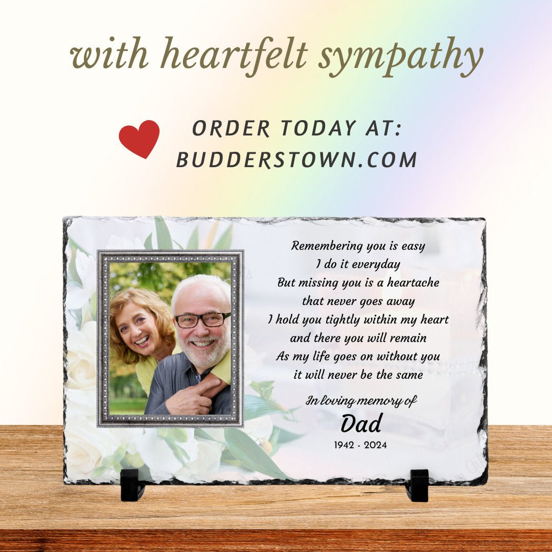 Sympathy Gift, Loss of a Loved One, Remembrance Gift, Memorial Plaque, Personalized Memorial – Personalized Sympathy Gifts by Sunrise Keepsakes