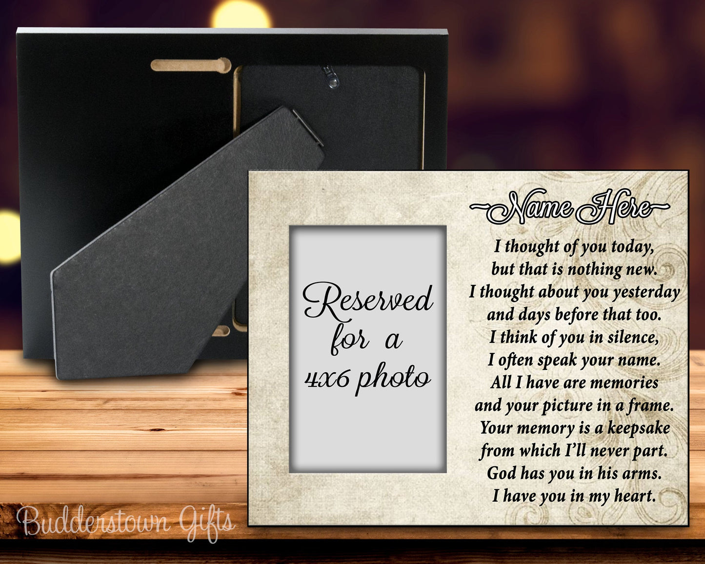 Thought of you today - Sympathy Gift Frame - Loss of a loved one – Personalized by Sunrise Keepsakes