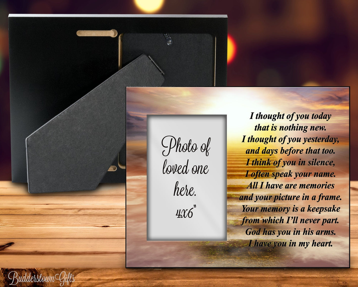 Thought of you today - Vers. 2 - remembrance, tribute, Memorial Frame, sympathy – Personalized by Sunrise Keepsakes
