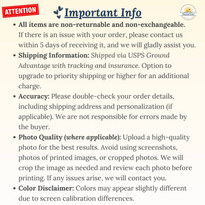 Important Info about orders