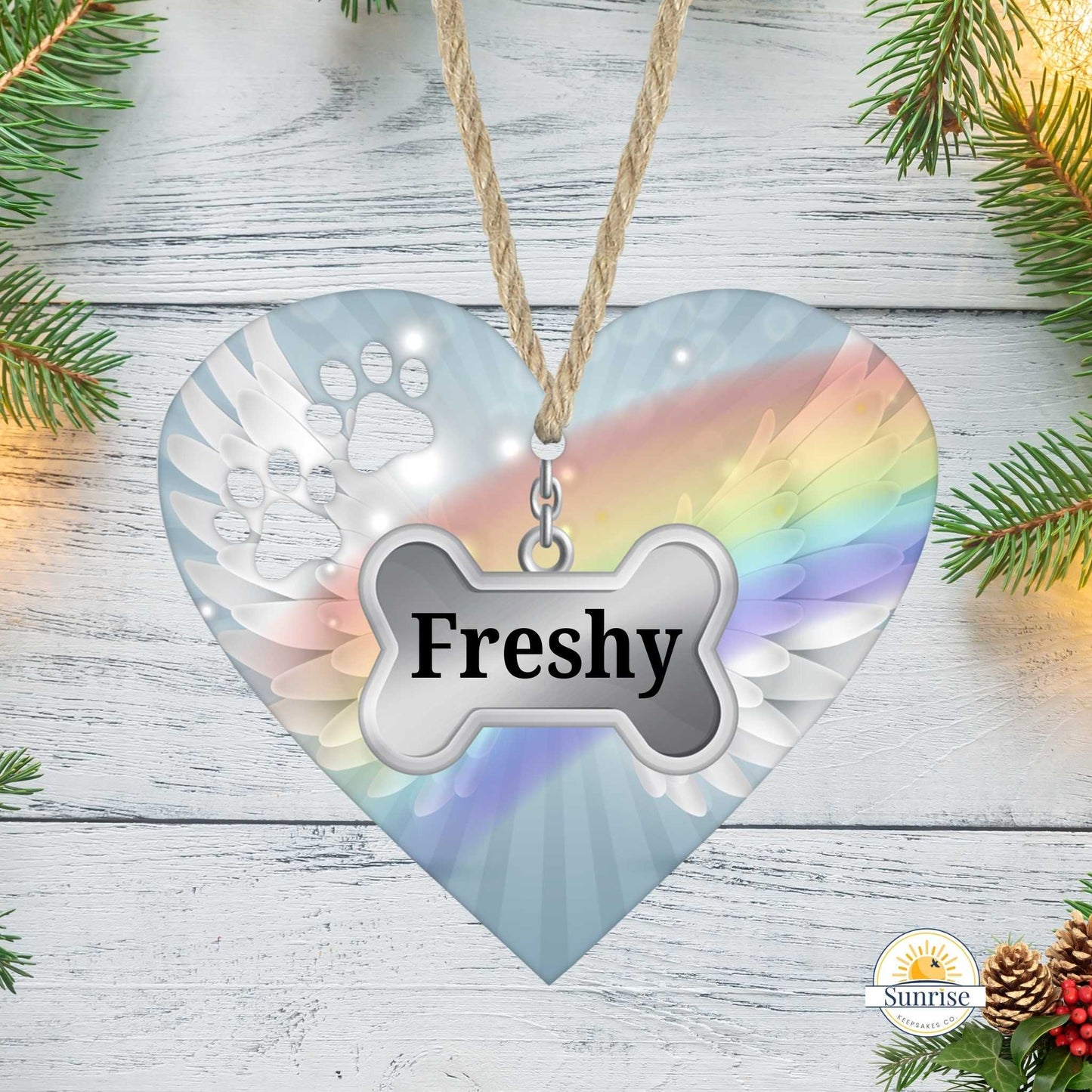 Angel Heart Paw Pet Memorial Ornament – Pet Loss Gift