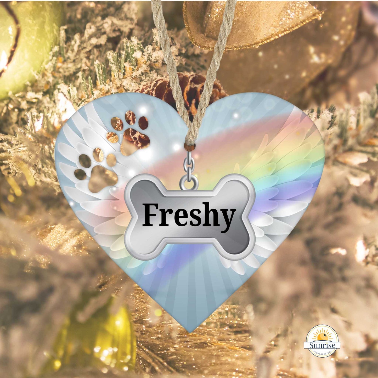 Angel Heart Paw Pet Memorial Ornament – Pet Loss Gift