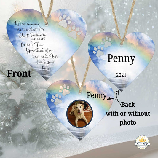 Pet Memorial Ornament - Memorial ornament for pet - Pet Sympathy Gift