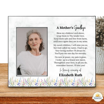 A Mother's Goodbye - Memorial Photo Frame – Personalized Sympathy Gifts by Sunrise Keepsakes