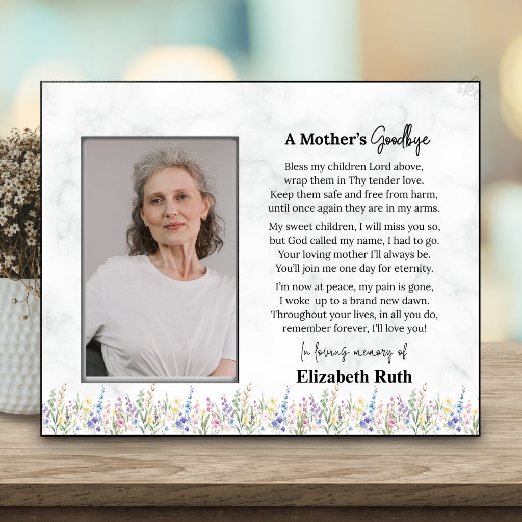 A Mother's Goodbye - Memorial Photo Frame – Personalized Sympathy Gifts by Sunrise Keepsakes