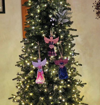 Angel Memorial Ornament - Clothing Keepsake Angel - Memorial Keepsake – Personalized Memorial Ornament by Sunrise Keepsakes