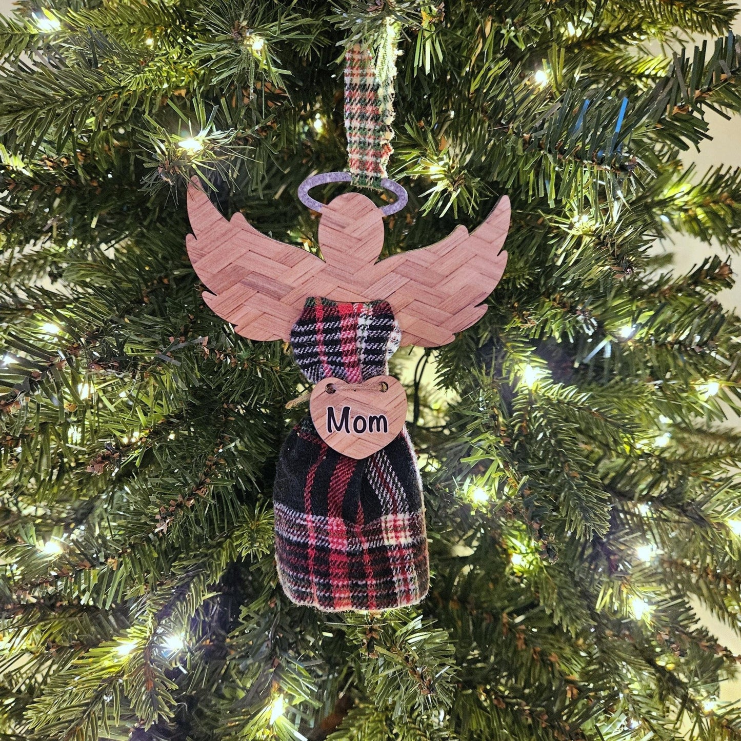 Angel Memorial Ornament - Keepsake from Loved One's Clothing – Personalized Memorial Ornament by Sunrise Keepsakes