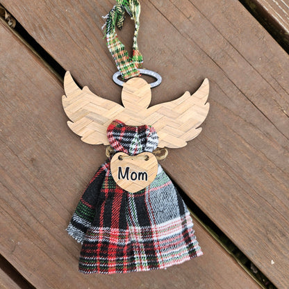 Angel Memorial Ornament - Keepsake from Loved One's Clothing – Personalized Memorial Ornament by Sunrise Keepsakes
