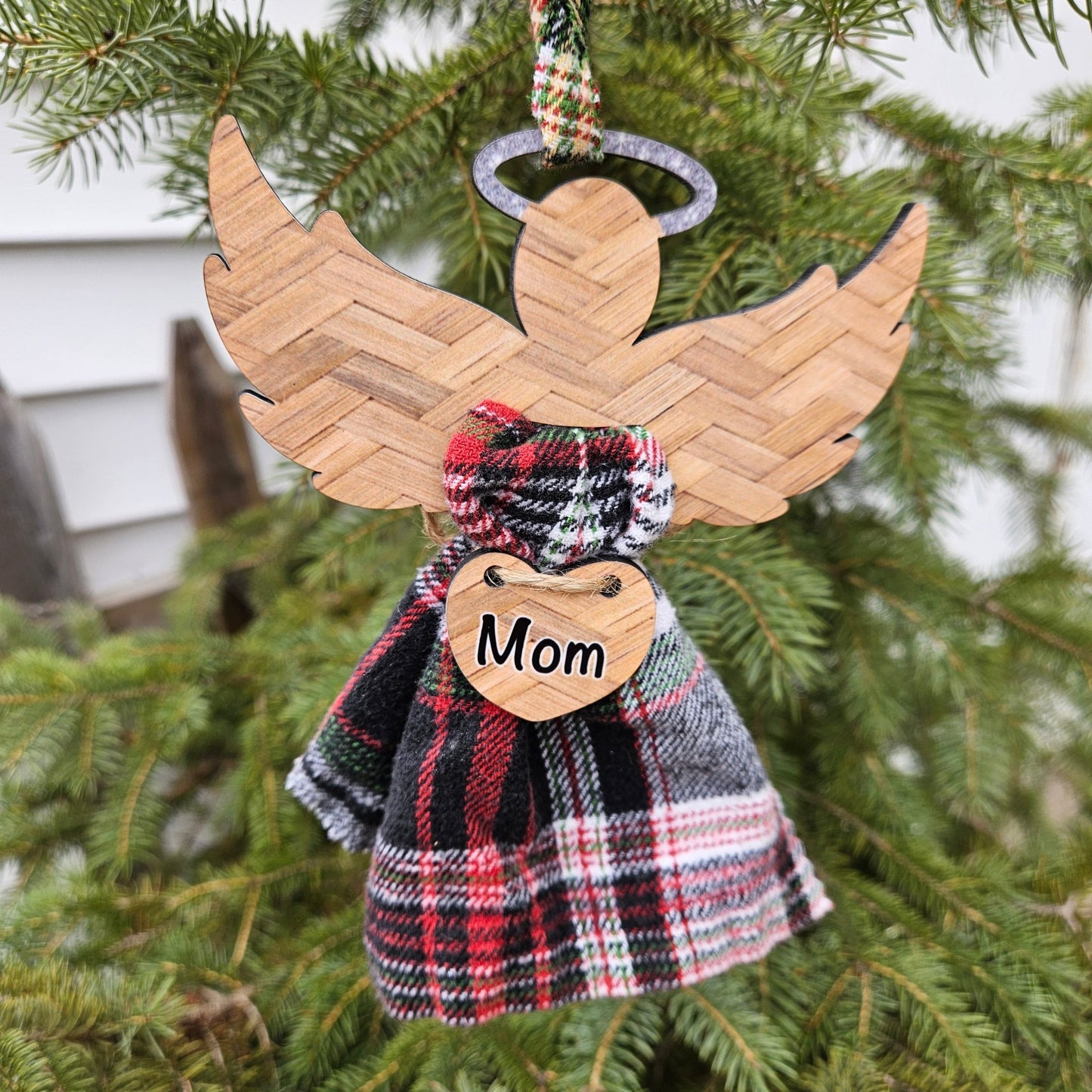 Angel Memorial Ornament - Keepsake from Loved One's Clothing – Personalized Memorial Ornament by Sunrise Keepsakes
