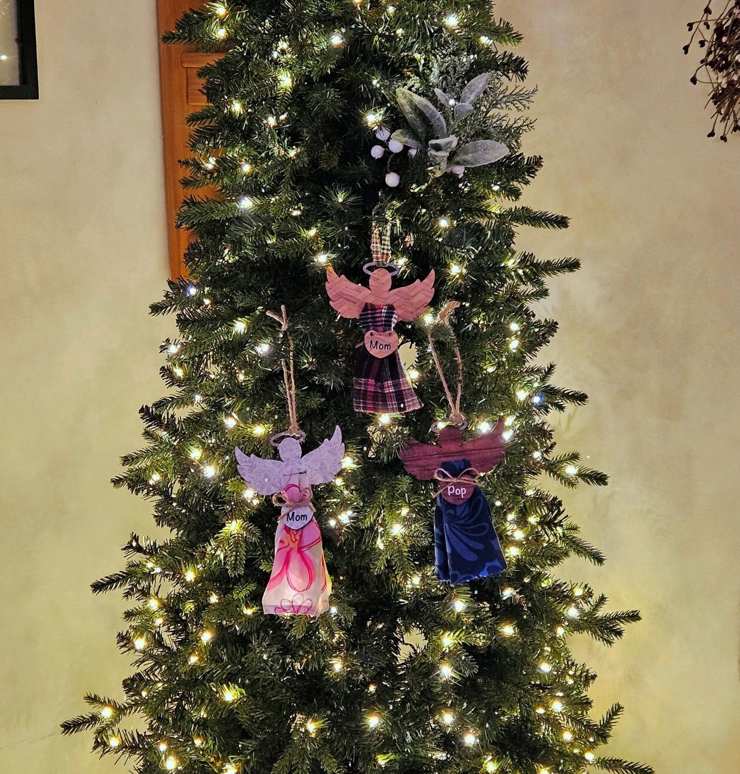 Angel Memorial Ornament - Keepsake from Loved One's Clothing – Personalized Memorial Ornament by Sunrise Keepsakes