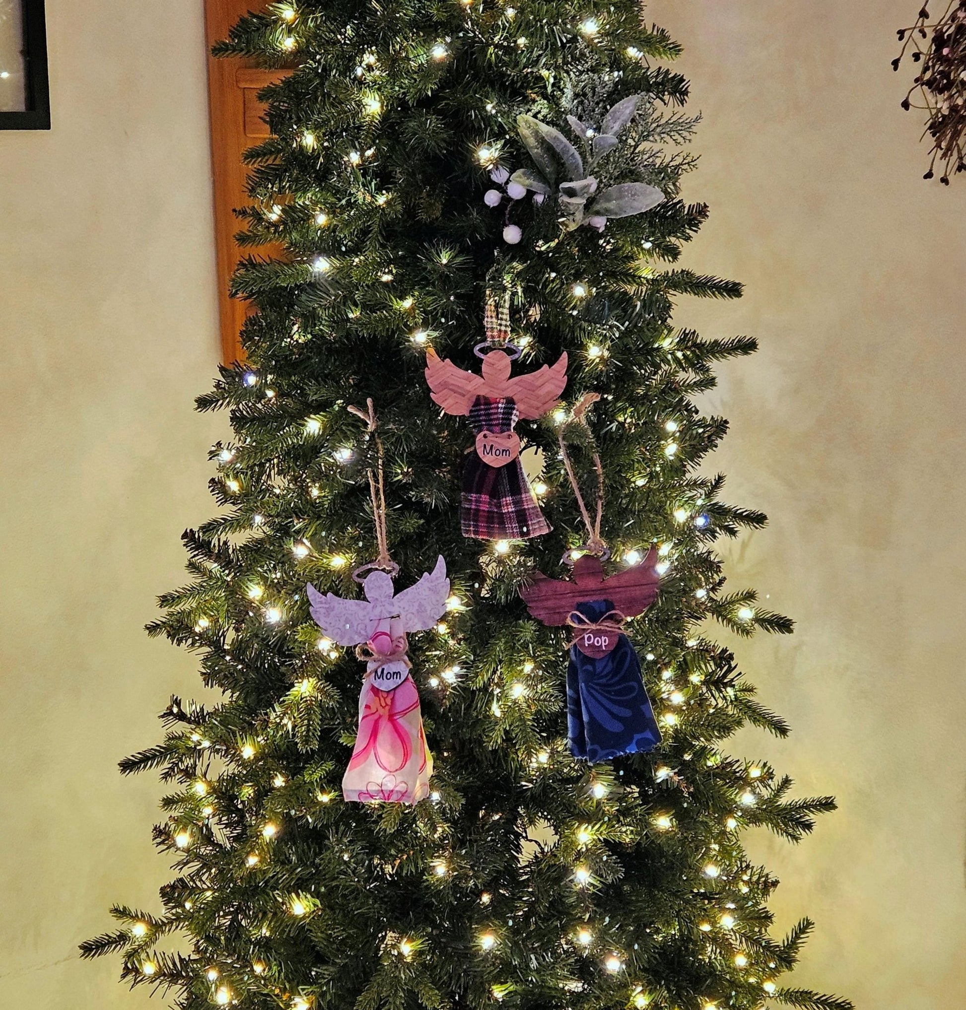 Angel Memorial Ornament - Keepsake from Loved One's Clothing – Personalized Memorial Ornament by Sunrise Keepsakes