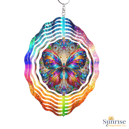 Butterfly Wind Spinner |Bright Butterfly Outdoor Decor – Personalized Wind Spinner by Sunrise Keepsakes