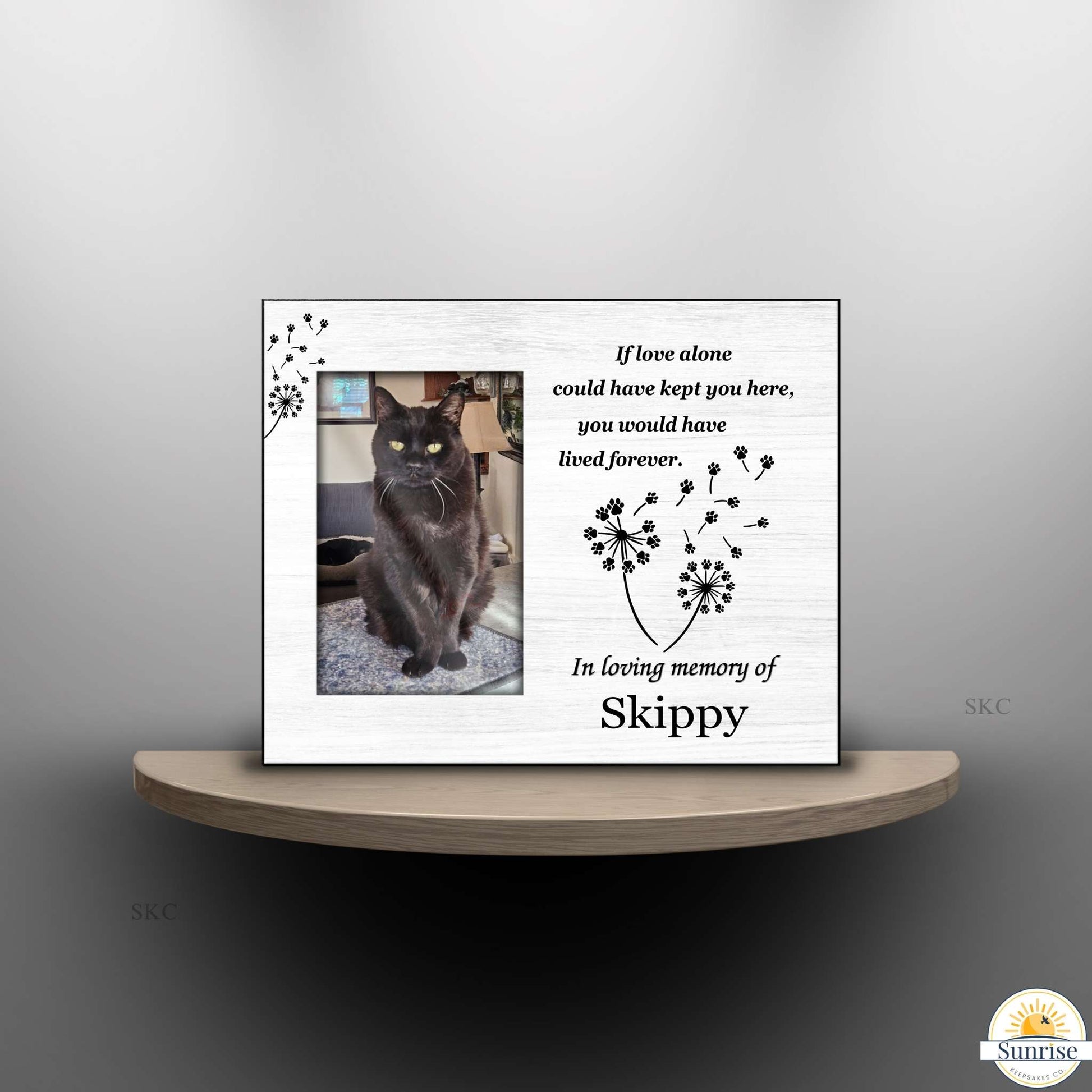 Pet Memorial Frame – If Love Alone Could Have Kept You Here - Sunrise Keepsakes Co.