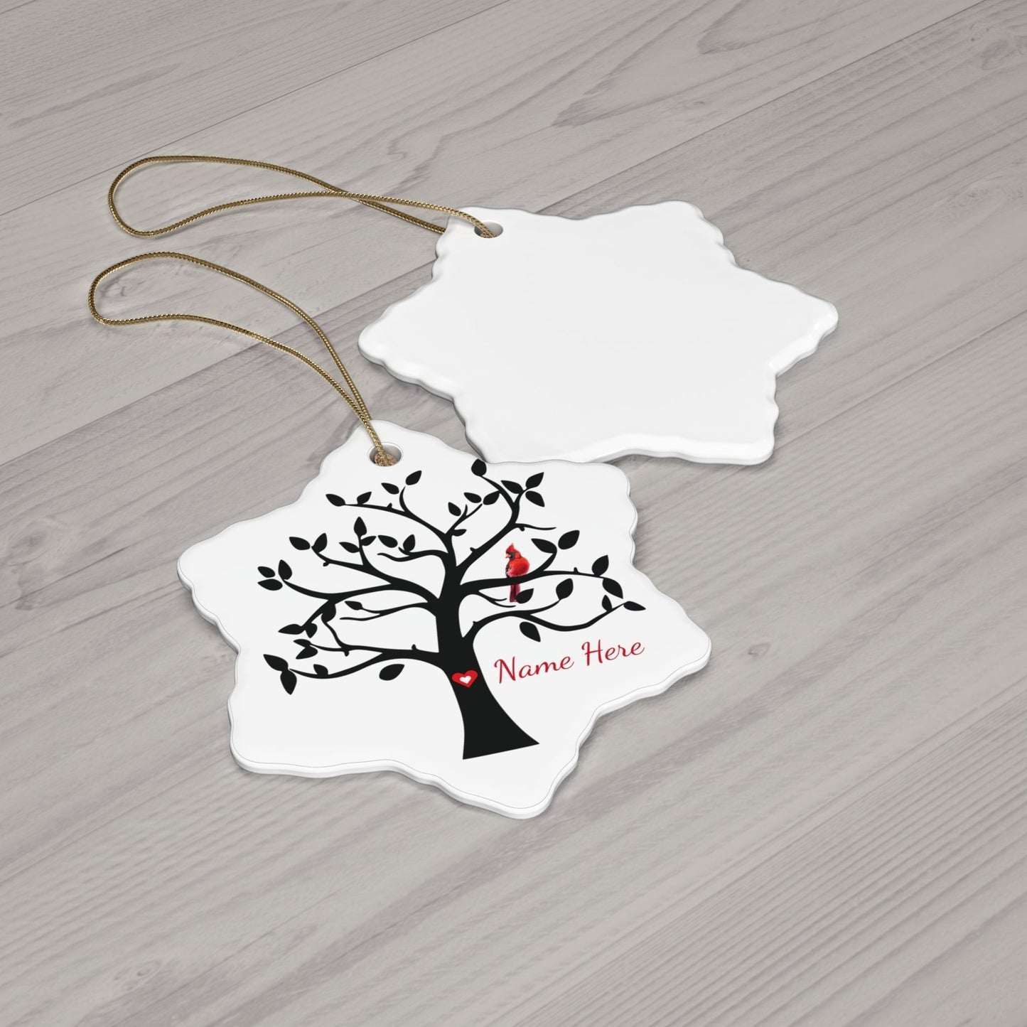 Cardinal Memorial Ornament - Cardinal Sympathy Gift – Personalized Memorial Ornament by Sunrise Keepsakes