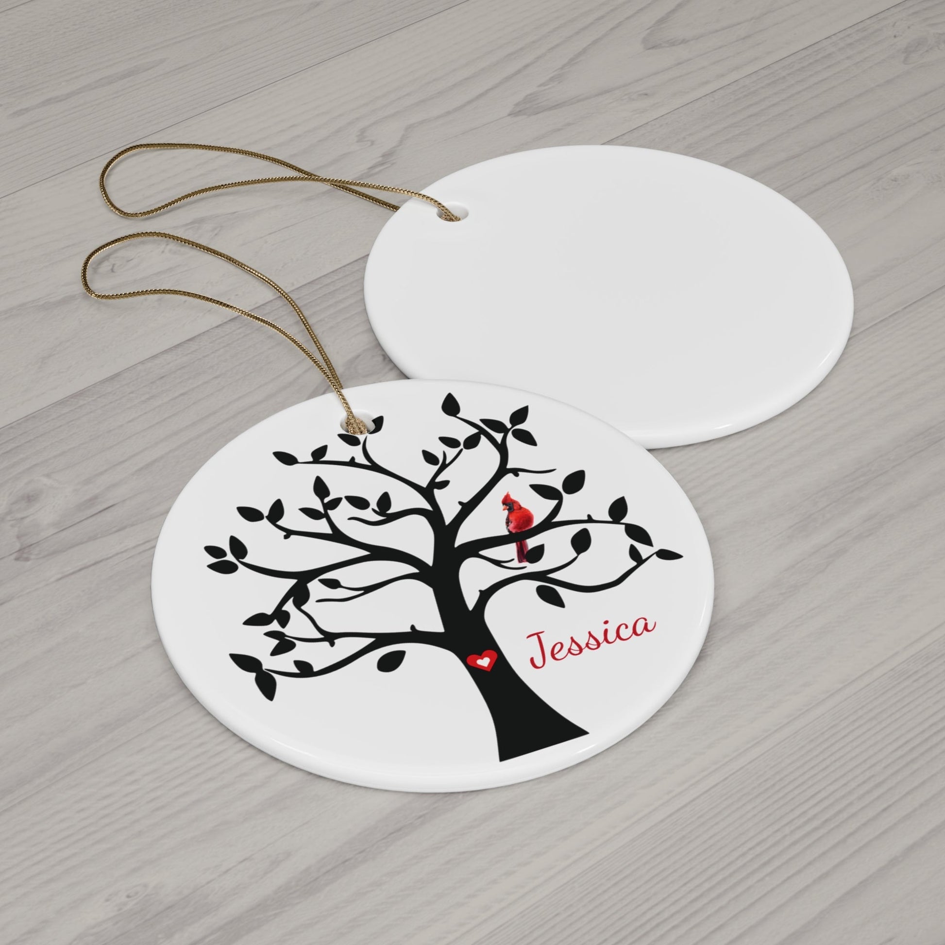 Cardinal Memorial Ornament - Cardinal Sympathy Gift – Personalized Memorial Ornament by Sunrise Keepsakes