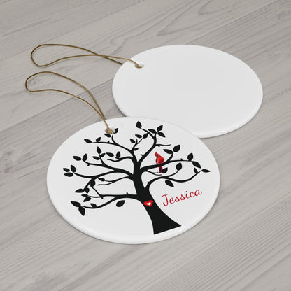 Cardinal Memorial Ornament - Cardinal Sympathy Gift – Personalized Memorial Ornament by Sunrise Keepsakes