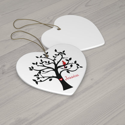 Cardinal Memorial Ornament - Cardinal Sympathy Gift – Personalized Memorial Ornament by Sunrise Keepsakes