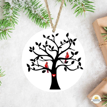 Cardinal Memorial Ornament – Tree of Life Sympathy Gift – Personalized Memorial Ornament by Sunrise Keepsakes