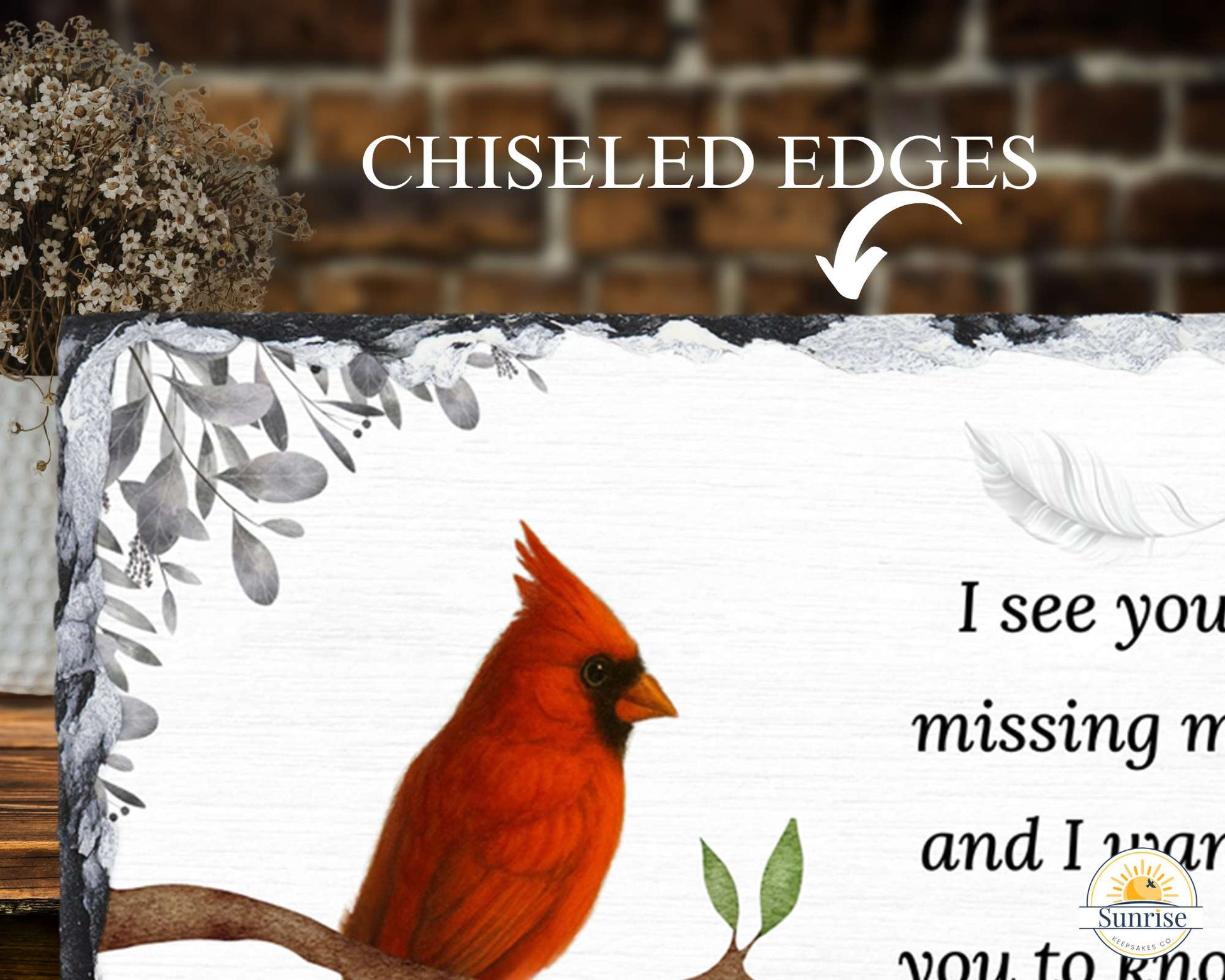 Cardinal Memorial Plaque – I'm Still By Your Side – Personalized Sympathy Gifts by Sunrise Keepsakes