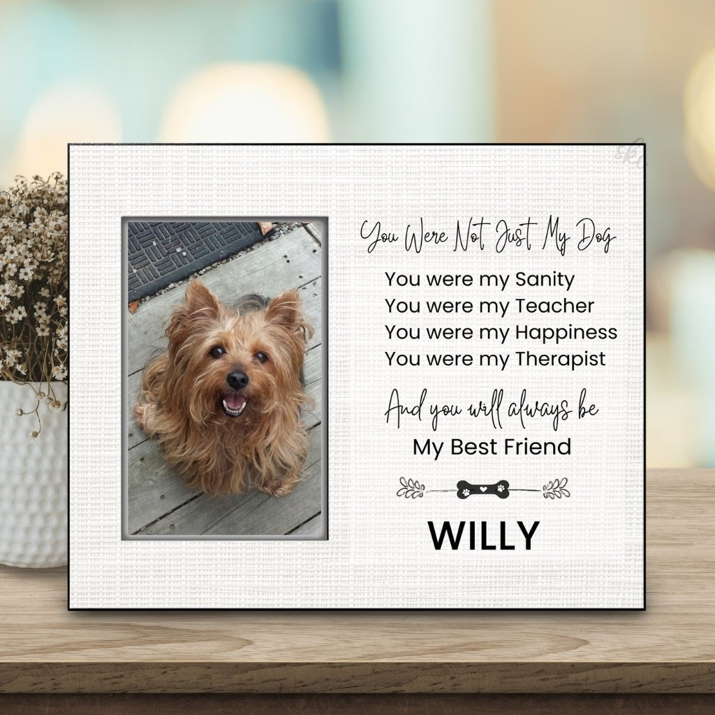 Dog Memorial Frame - You Were Not Just My Dog – Personalized pet memorial by Sunrise Keepsakes