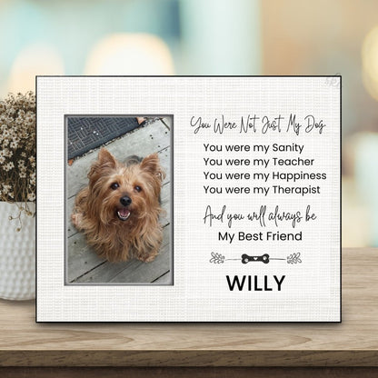 Dog Memorial Frame - You Were Not Just My Dog – Personalized pet memorial by Sunrise Keepsakes