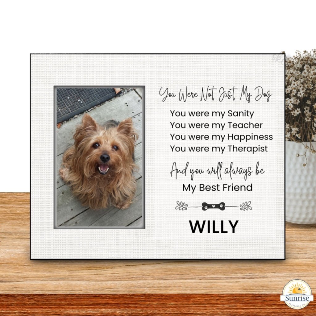 Dog Memorial Frame - You Were Not Just My Dog – Personalized pet memorial by Sunrise Keepsakes