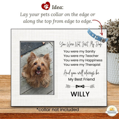Dog Memorial Frame - You Were Not Just My Dog – Personalized pet memorial by Sunrise Keepsakes