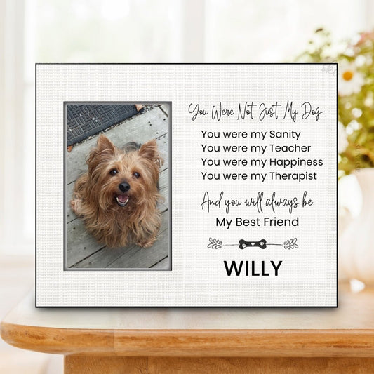 Dog Memorial Frame - You Were Not Just My Dog – Personalized pet memorial by Sunrise Keepsakes
