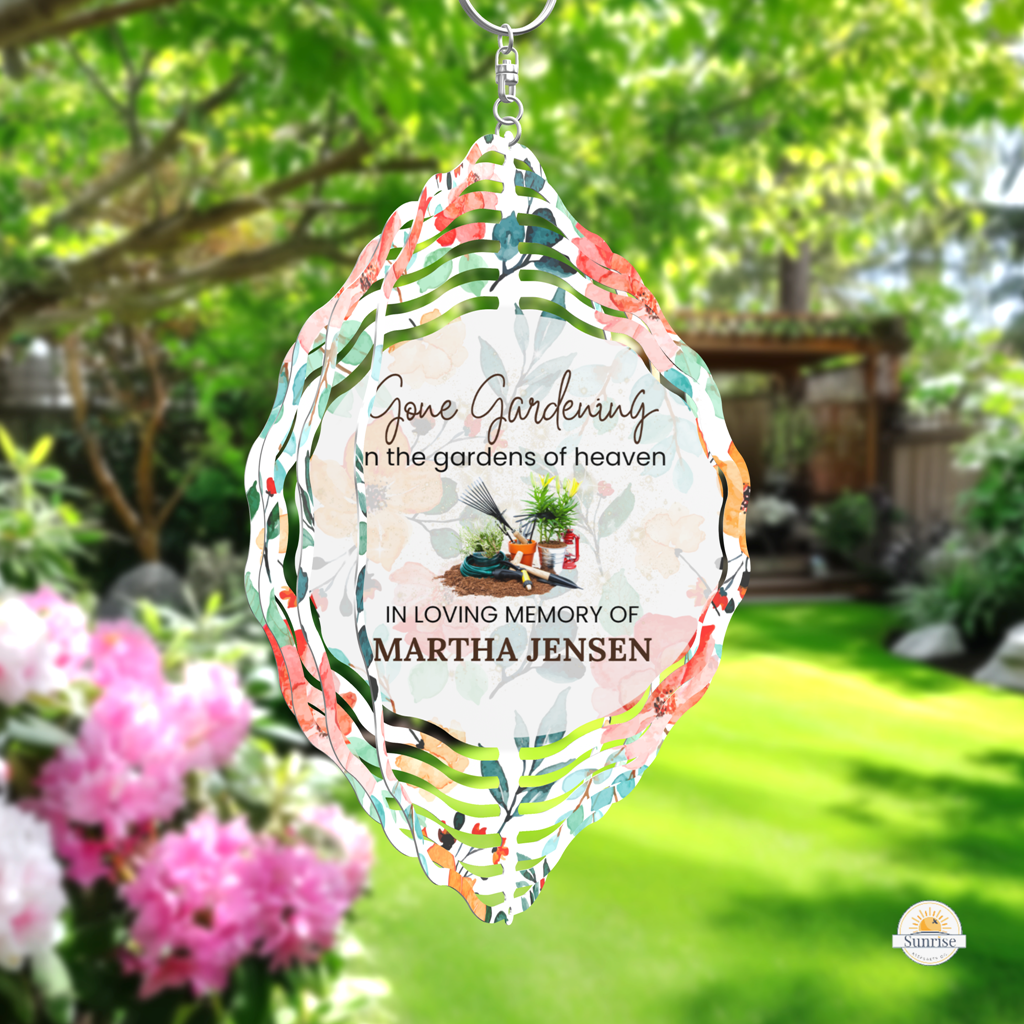 Memorial Wind Spinner – Gone Gardening - Sunrise Keepsakes Co.