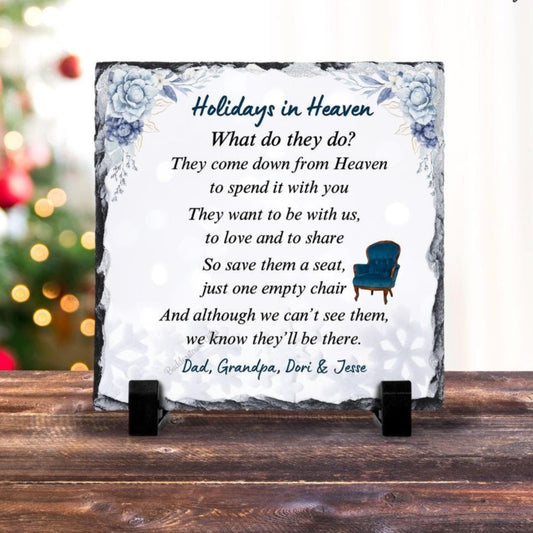 Holidays in Heaven Plaque - Hanukkah in Heaven - Loss of a Loved One Gift – Personalized Sympathy Gifts by Sunrise Keepsakes