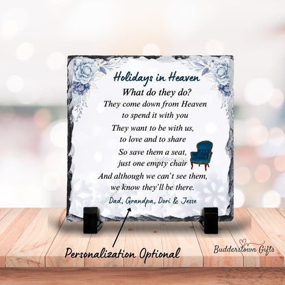 Holidays in Heaven Plaque - Hanukkah in Heaven - Loss of a Loved One Gift – Personalized Sympathy Gifts by Sunrise Keepsakes