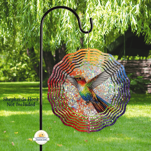 Hummingbird Wind Spinner, Hummingbird Garden Gift – Personalized Wind Spinner by Sunrise Keepsakes
