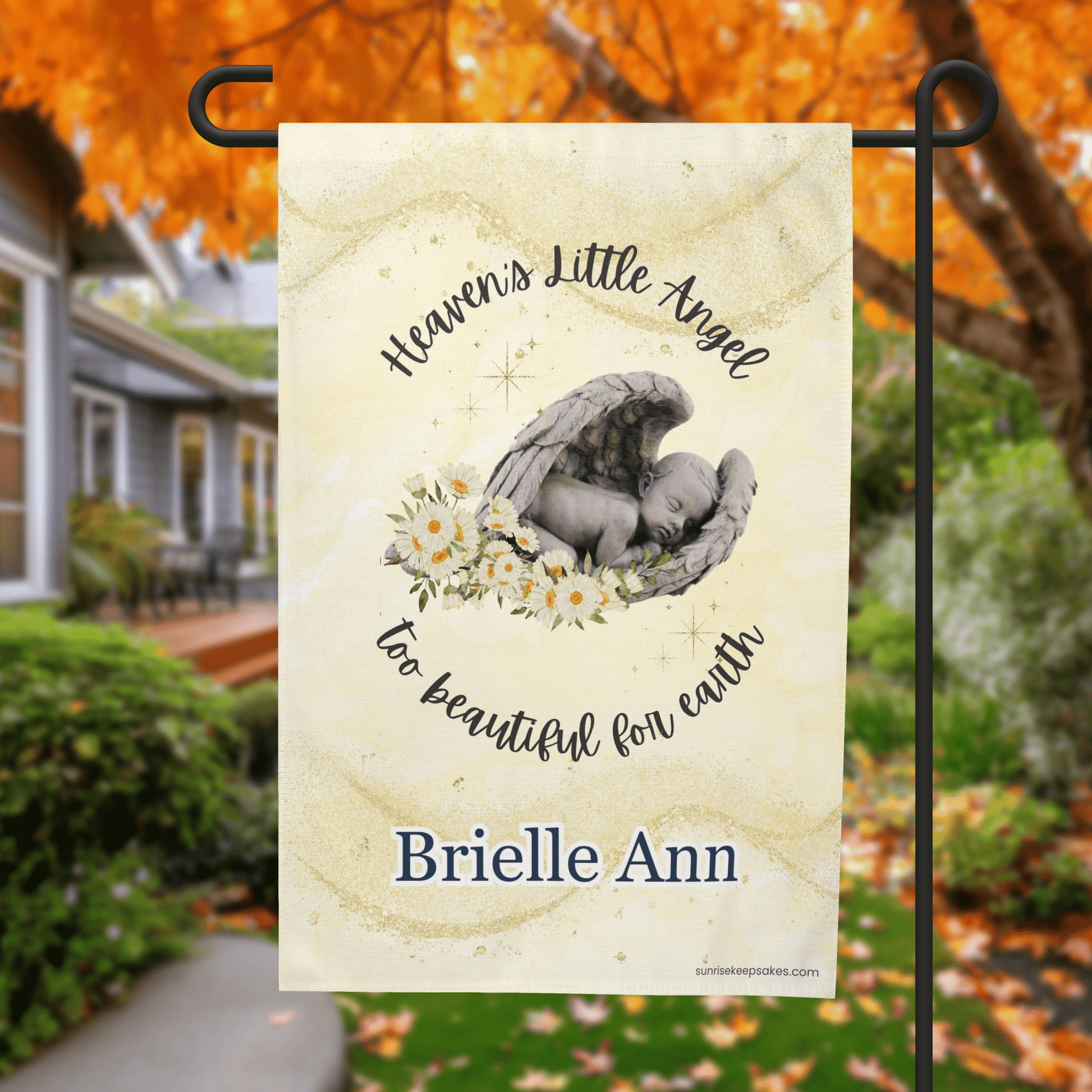 Infant Loss Memorial Garden Flag - Baby Loss Gift – Personalized Flags by Sunrise Keepsakes