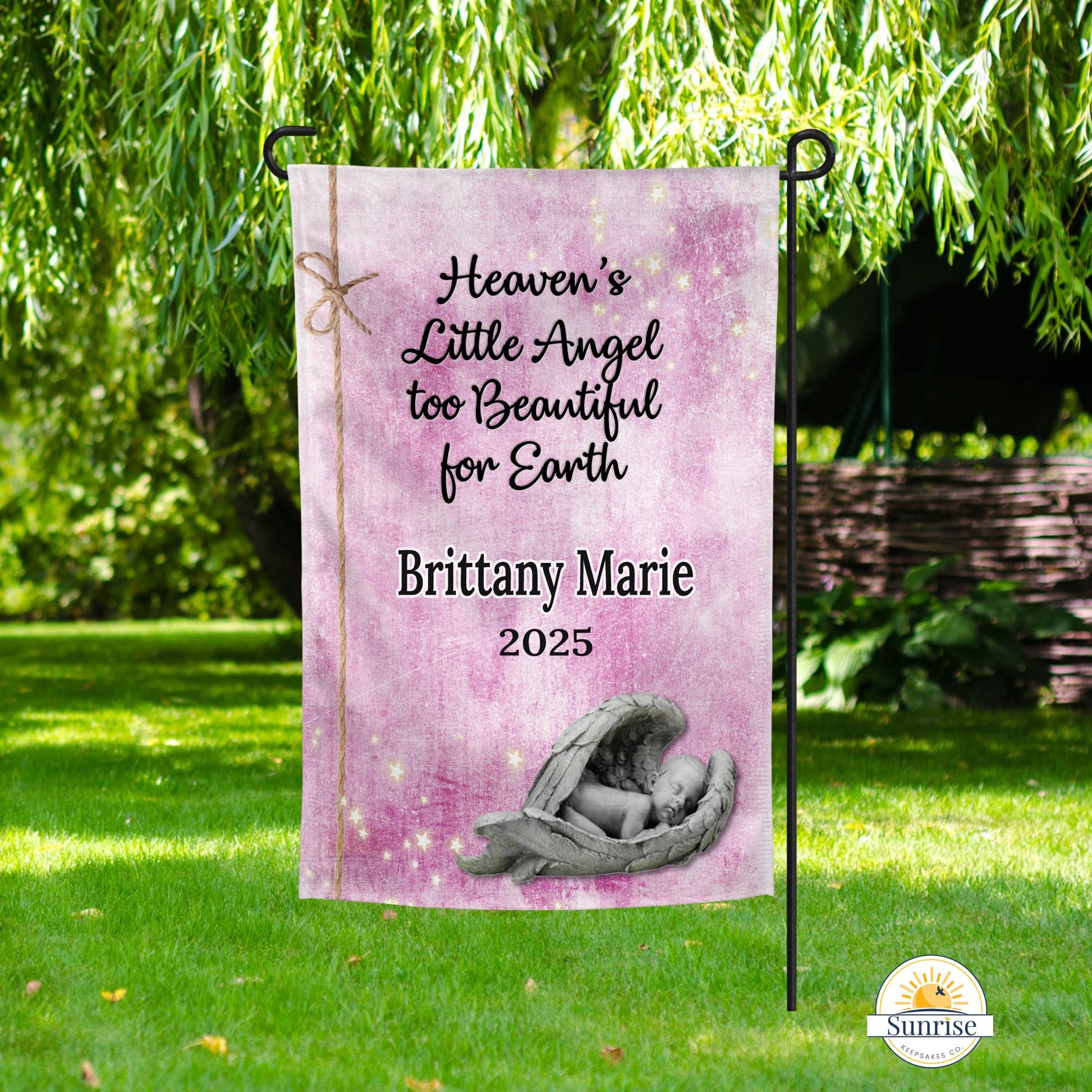 Infant Loss Memorial Garden Flag - Loss of Baby Gift - 12x18 – Personalized Flags by Sunrise Keepsakes