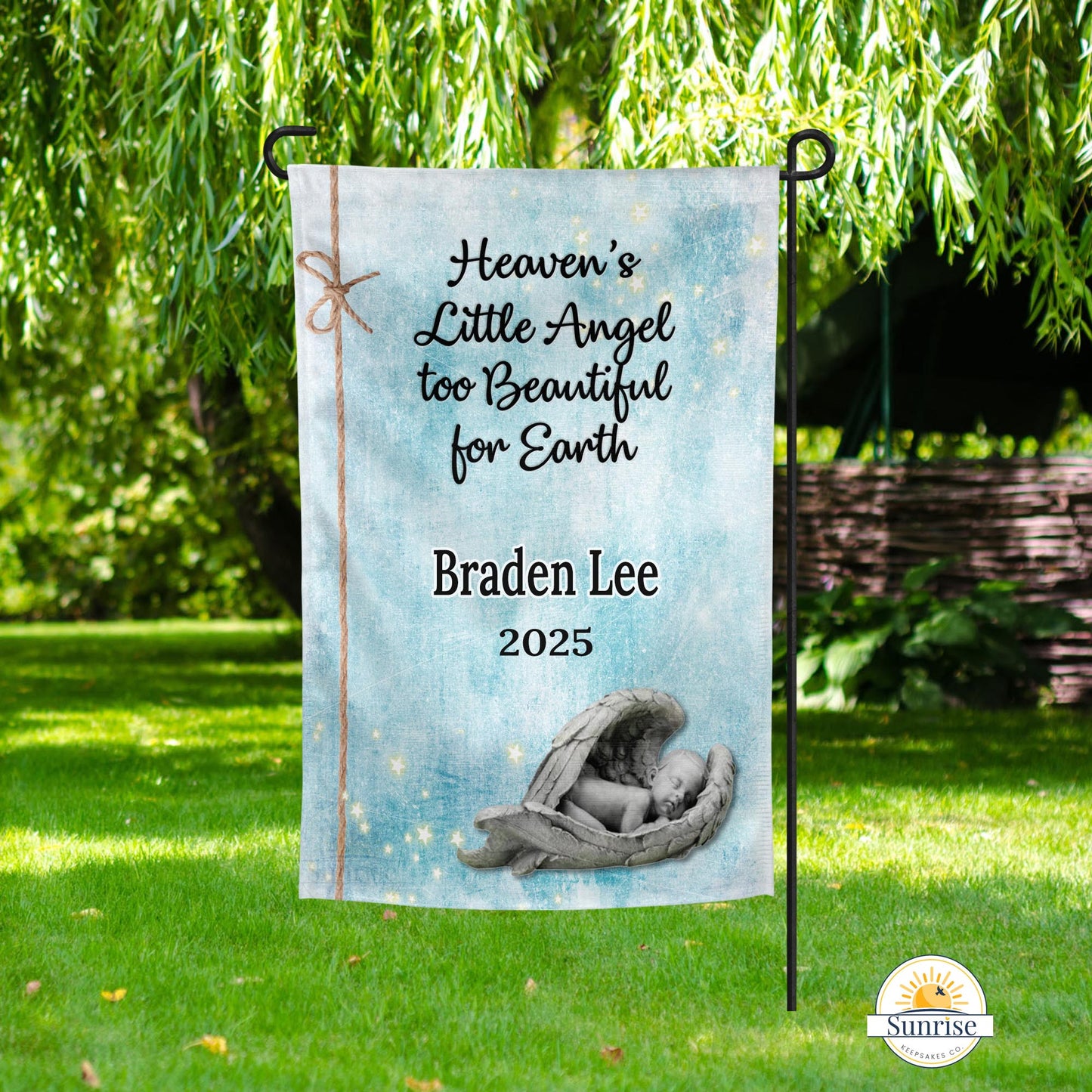 Infant Loss Memorial Garden Flag - Loss of Baby Gift - 12x18 – Personalized Flags by Sunrise Keepsakes