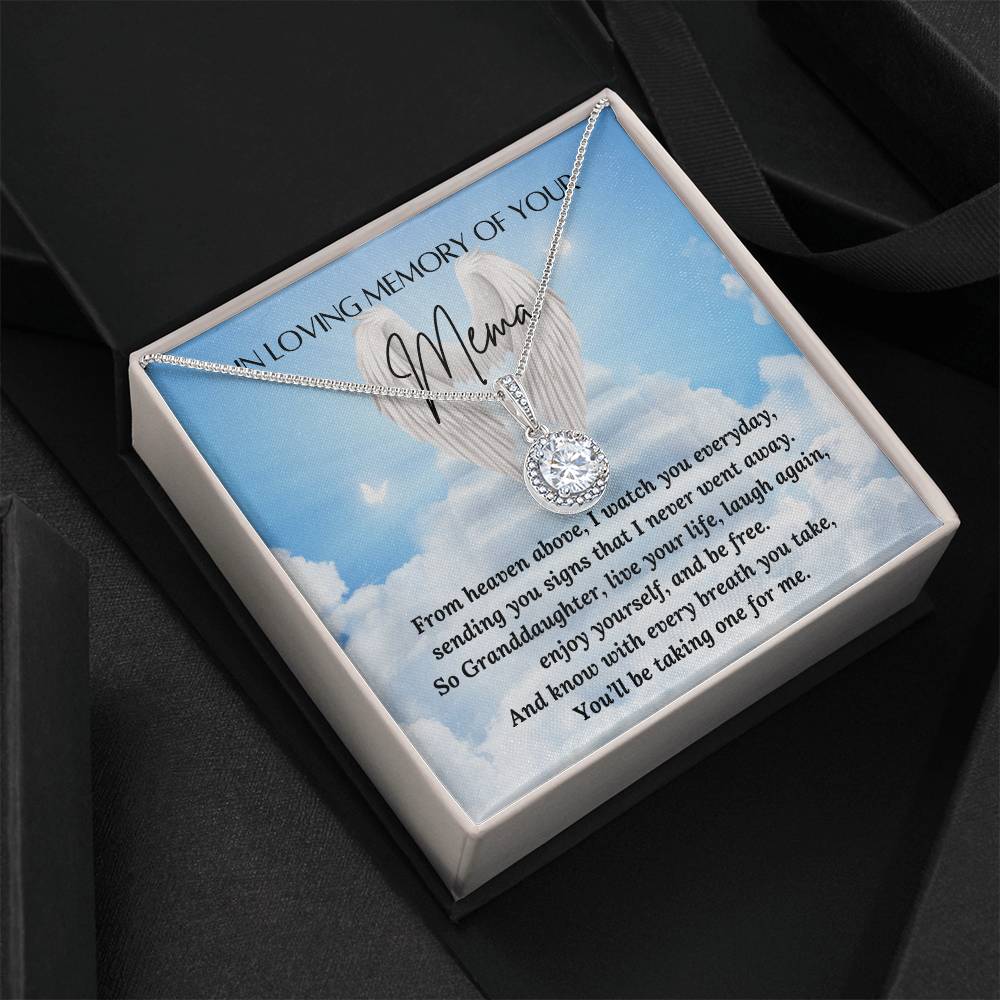 Loss of a Mema - GrandMother to GrandDaughter - loss of a grandmother – Personalized Jewelry by Sunrise Keepsakes