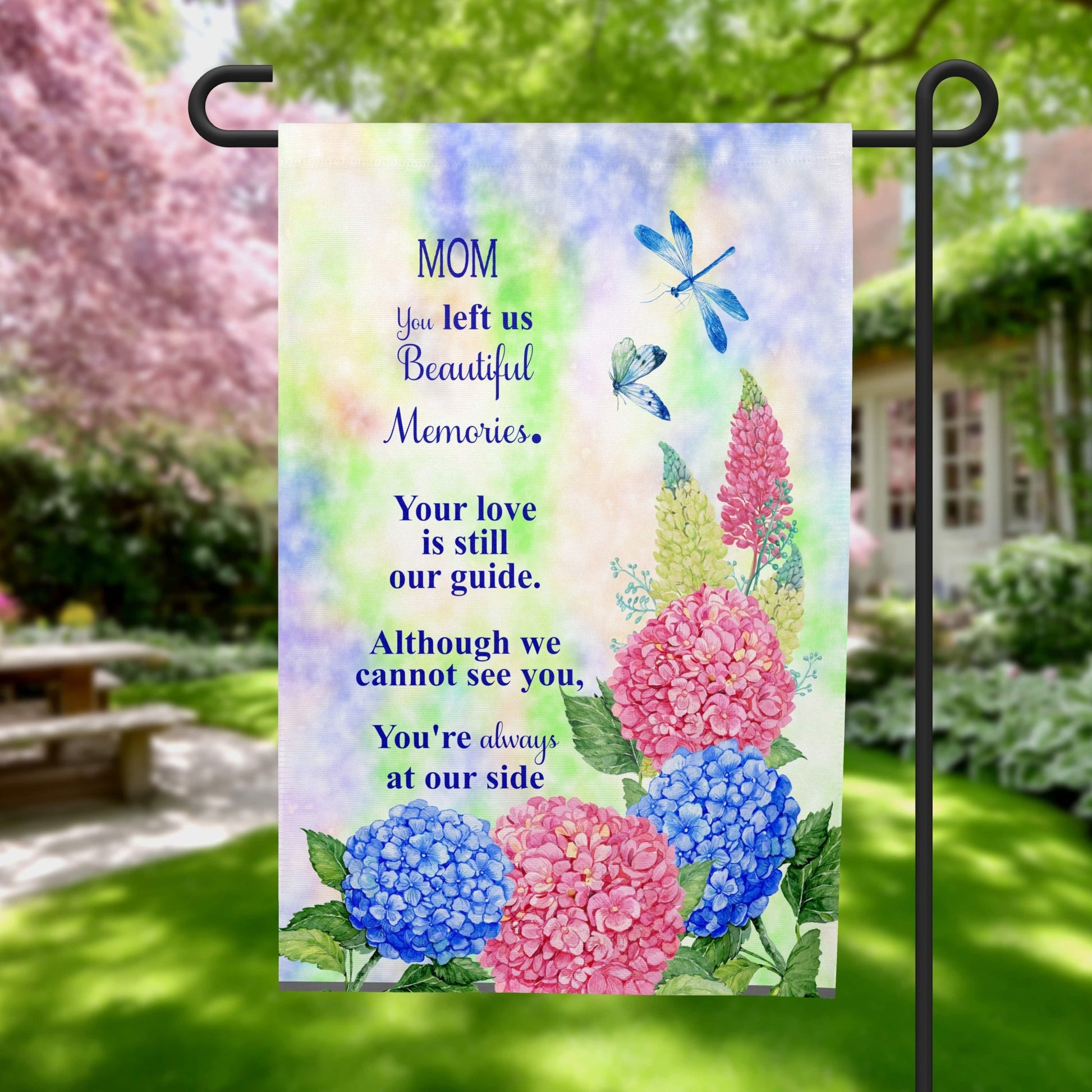 Loss of Mom Memorial Garden Flag – Loss of Mother Sympathy Gift – Personalized Flags by Sunrise Keepsakes
