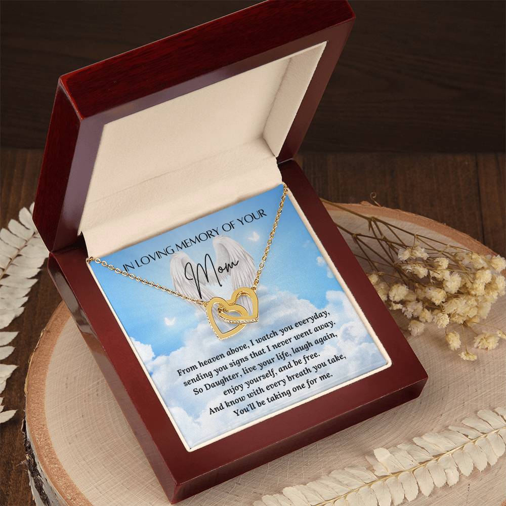 Loss of Mother Gift - Missing you Mom necklace - Interlocking Hearts – Personalized Jewelry by Sunrise Keepsakes