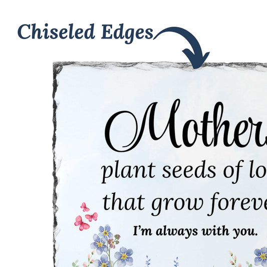 Loss of Mother Memorial – Mothers Plant Seeds of Love Photo Slate – Personalized Sympathy Gifts by Sunrise Keepsakes