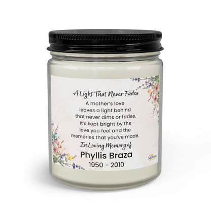 Memorial Candle for Loss of Mom – Sympathy Gift Set – Personalized Home Decor by Sunrise Keepsakes