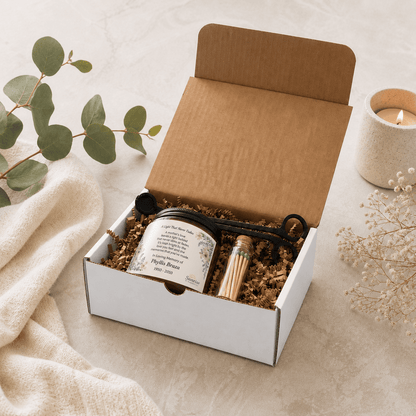 Memorial Candle for Loss of Mom – Sympathy Gift Set – Personalized Home Decor by Sunrise Keepsakes