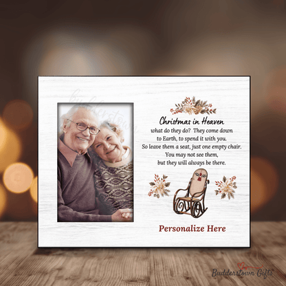 Memorial Photo Gift - Christmas in Heaven Frame - – Personalized Sympathy Gifts by Sunrise Keepsakes