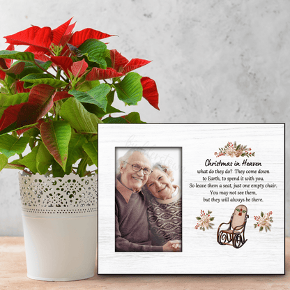 Memorial Photo Gift - Christmas in Heaven Frame - – Personalized Sympathy Gifts by Sunrise Keepsakes