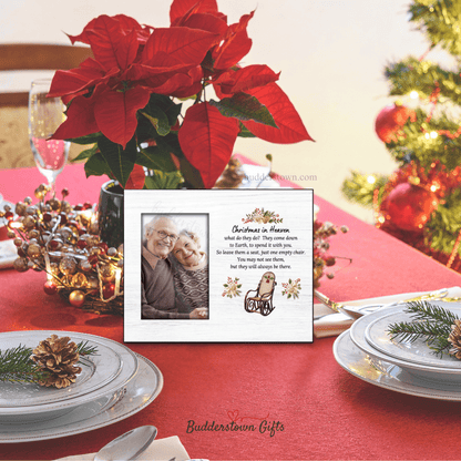 Memorial Photo Gift - Christmas in Heaven Frame - – Personalized Sympathy Gifts by Sunrise Keepsakes