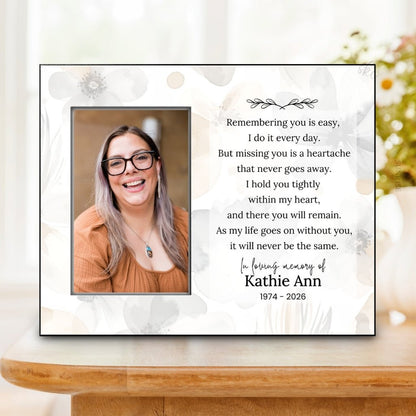 Memorial Picture Frame - Remembering You Is Easy – Personalized Sympathy Gifts by Sunrise Keepsakes