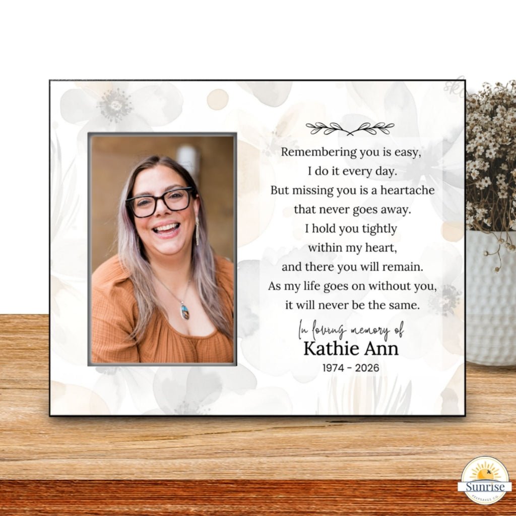 Memorial Picture Frame - Remembering You Is Easy – Personalized Sympathy Gifts by Sunrise Keepsakes