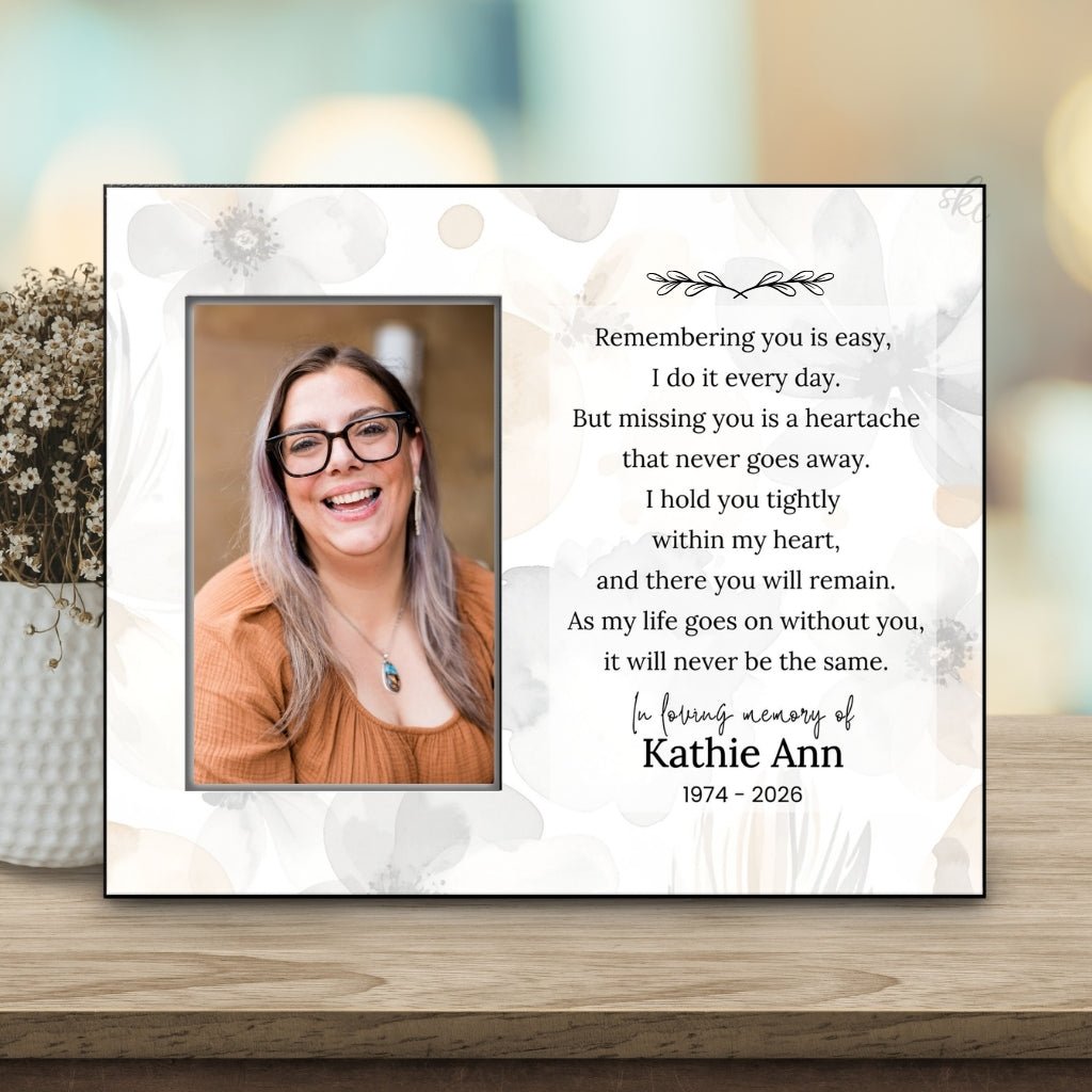 Memorial Picture Frame - Remembering You Is Easy – Personalized Sympathy Gifts by Sunrise Keepsakes