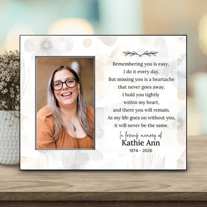 Memorial Picture Frame - Remembering You Is Easy – Personalized Sympathy Gifts by Sunrise Keepsakes