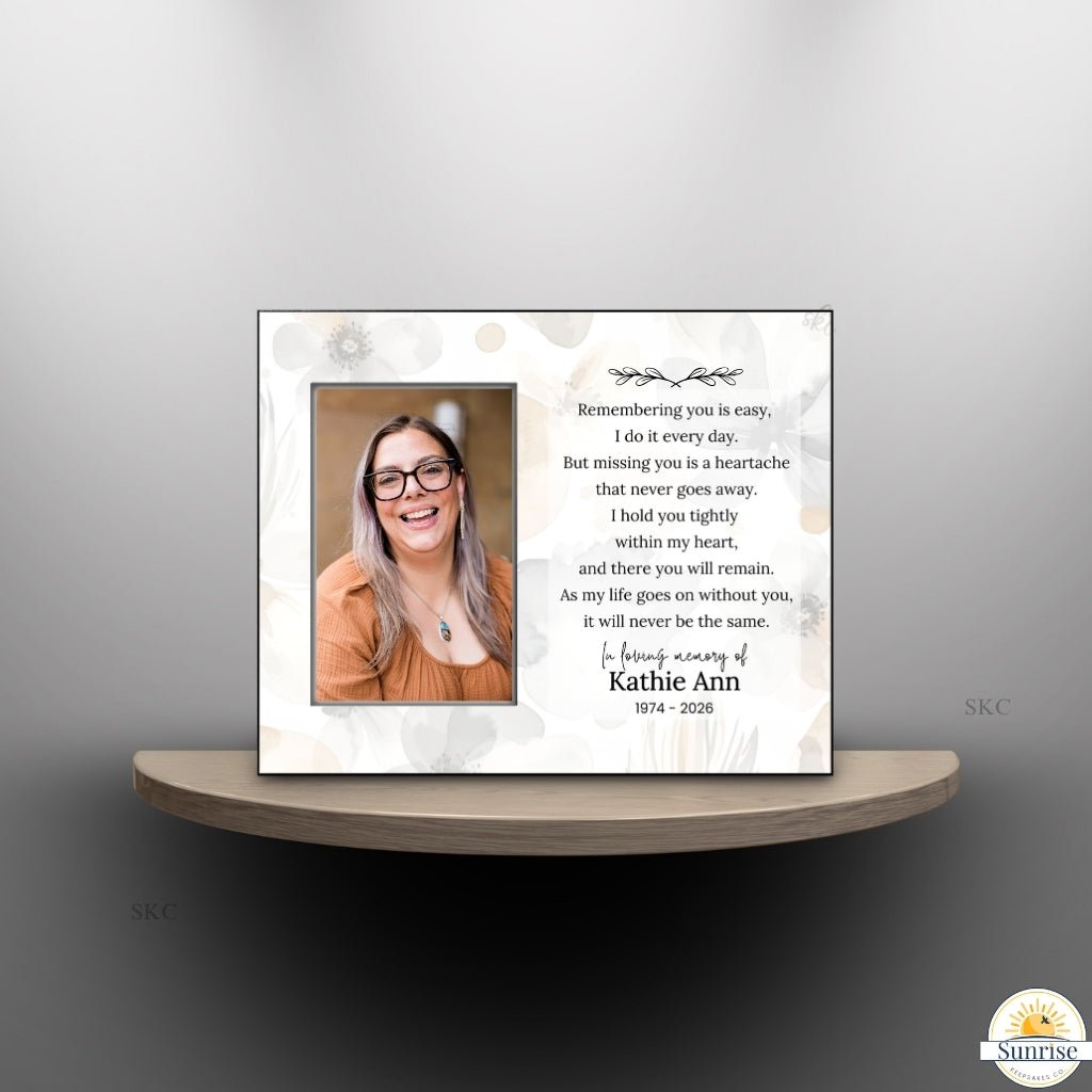 Memorial Picture Frame - Remembering You Is Easy – Personalized Sympathy Gifts by Sunrise Keepsakes