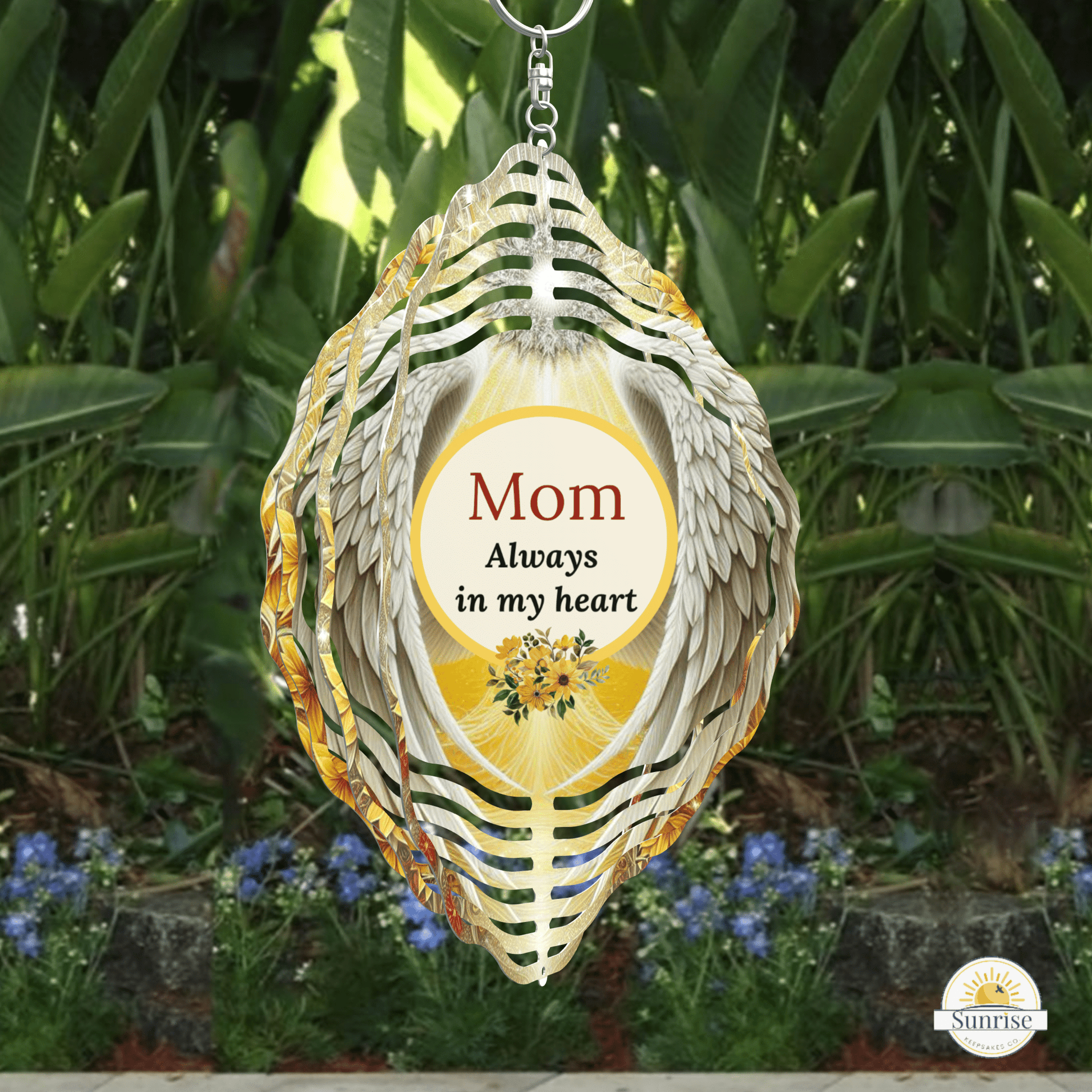 Memorial Wind Spinner – Angel Memorial Tribute – Personalized Wind Spinner by Sunrise Keepsakes